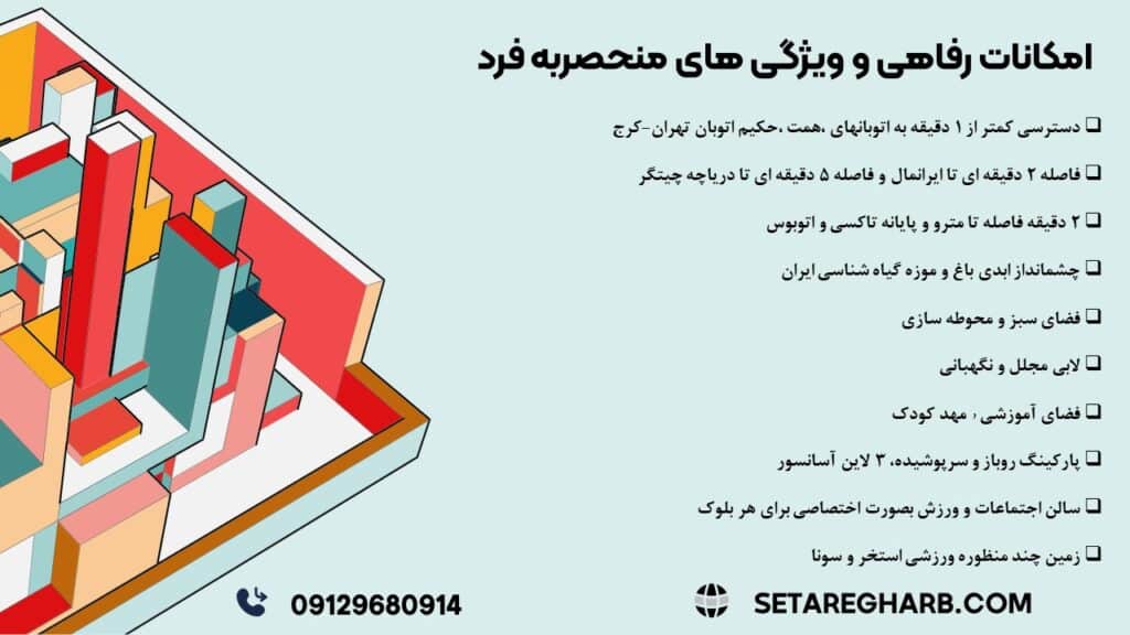 امکانات رفاهی و ویژگی های منحصربه فرد